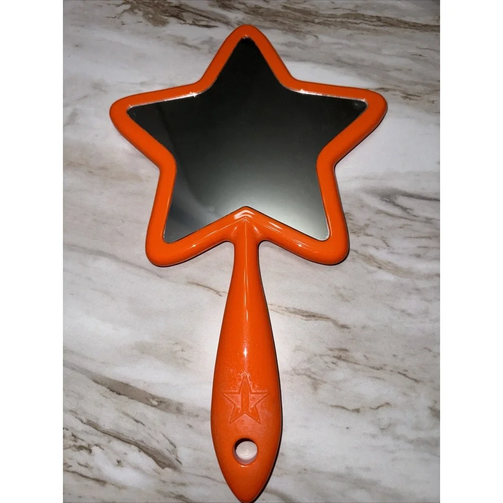 JEFFREE STAR COSMETICS HAND STAR MIRROR ORANGE/ BLACK HALLOWEEN*See Description!